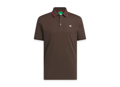 adidas Originals Golf Twist Knit One-Point Logo Short-Sleeve Polo "Dark Brown"