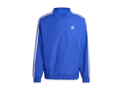 adidas Adicolor Woven Crew Neck Windbreaker "Semi Lucid Blue"