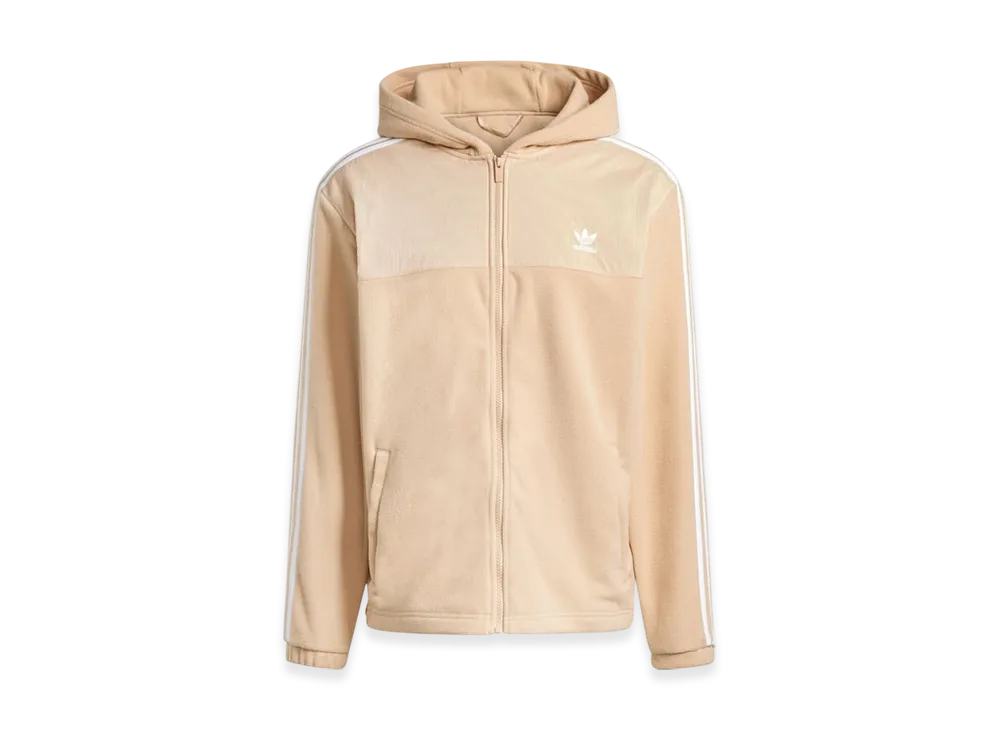 adidas Adicolor Three Stripes Teddy Fleece Hoodie "Magic Beige"