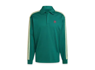 adidas Adicolor Rugby Polo Shirt "Collegiate Green/Better Scarlet/Powder Yellow"
