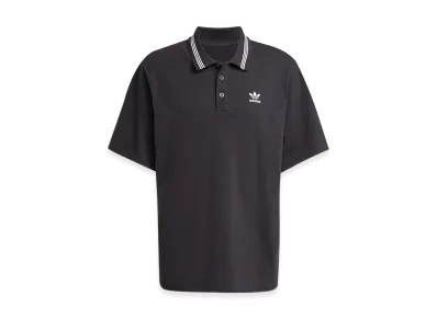 adidas Adicolor Loose-Fit Polo Shirt "Black/White"