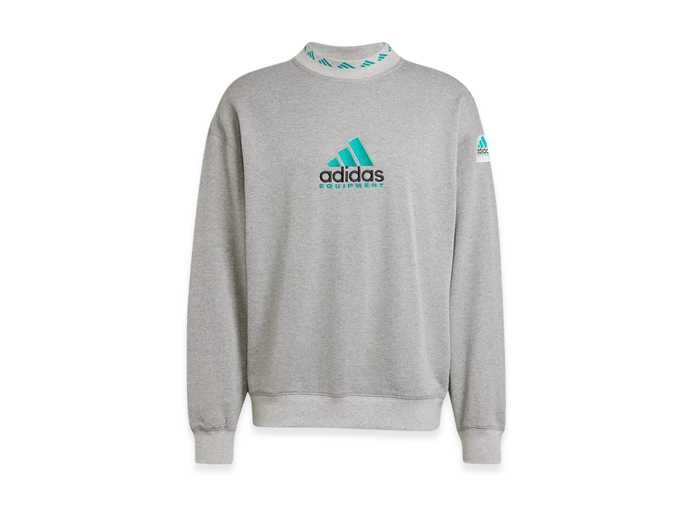 adidas Equipment Reflective Crew Neck Sweatshirt "Medium Grey Heather"