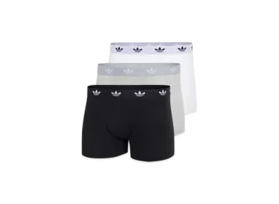 adidas Comfort Flex Cotton Trunks 3-Pack Underwear "Black/Medium Grey Heather/White"