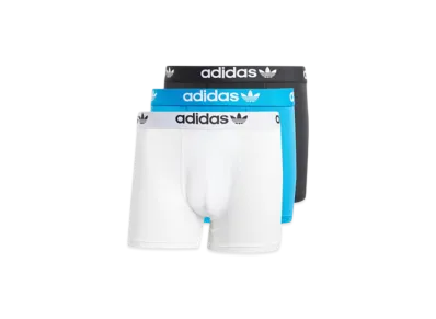 adidas Comfort Flex Cotton Three Stripes Trunks "Black/Blue Bird/White"