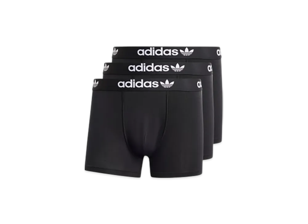 adidas Comfort Flex Cotton Three Stripes Trunks "Black"