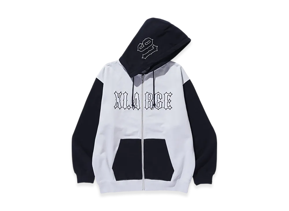 XLARGE Color Block Zip Hooded Sweatshirt "Black"
