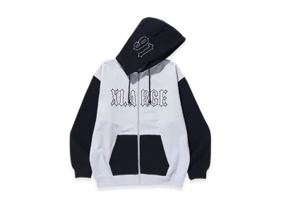 XLARGE Color Block Zip Hooded Sweatshirt "Black"
