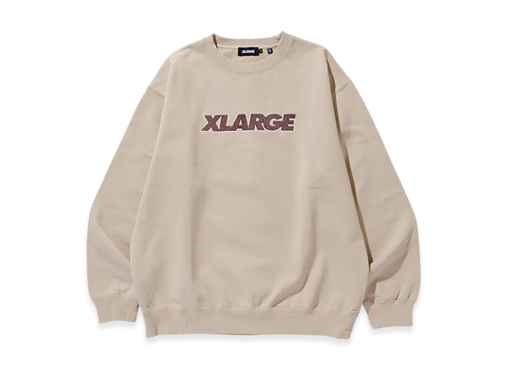 XLARGE Standard Logo Crewneck Sweatshirt "Beige"