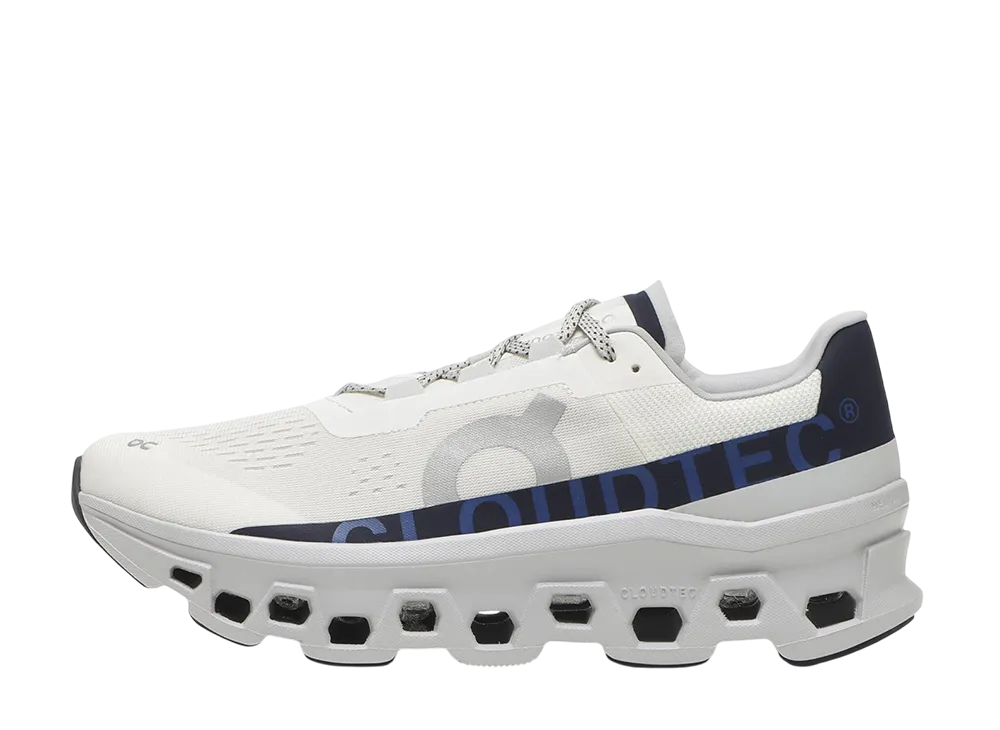 On Cloudmonster "Ivory/Midnight"