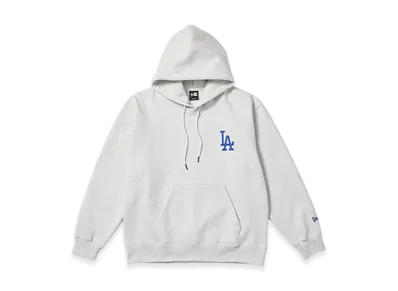 NEW ERA Powered by GORO NAKATSUGAWA (MIN-NANO) French Terry Oversized Sweat Pullover Hoodie Los Angeles Dodgers "Light Grey"