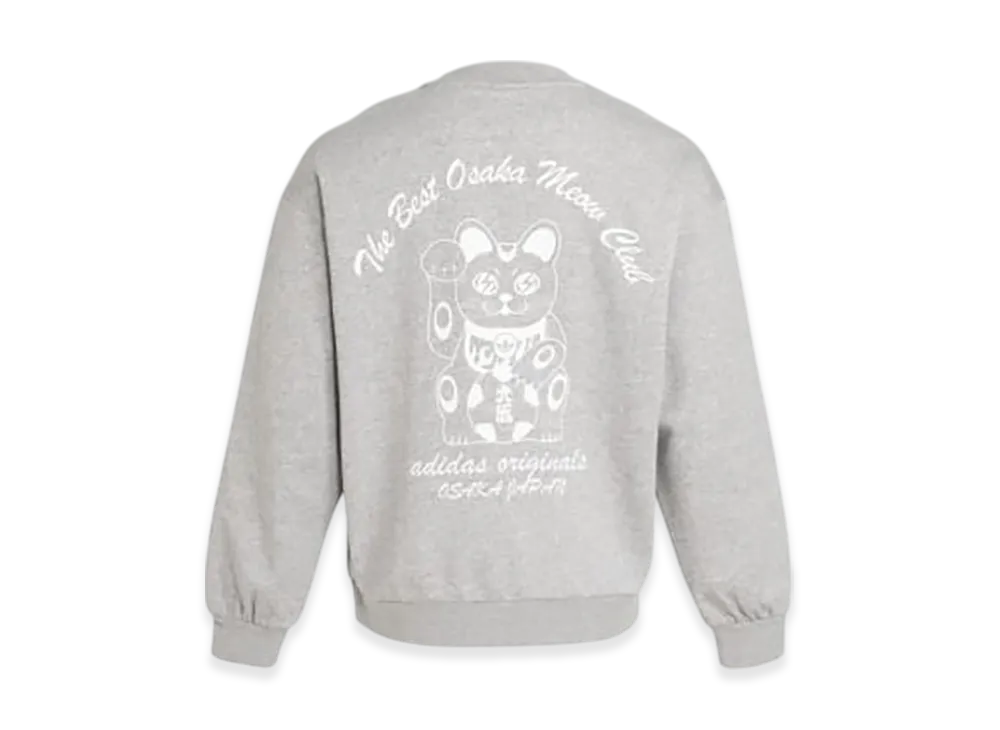adidas Osaka Maneki-neko Crewneck Sweatshirt "Medium Grey Heather"