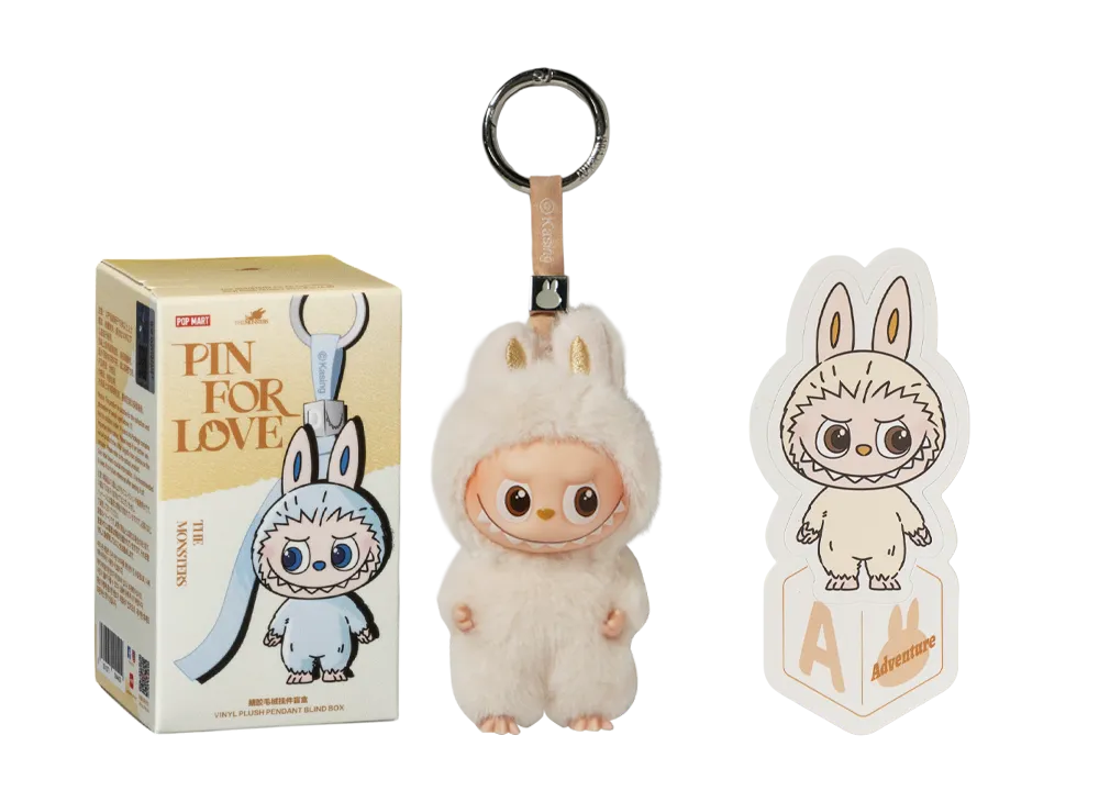 POP MART THE MONSTERS (LABUBU) Pin for Love Series-Vinyl Plush Pendant (A-M) A