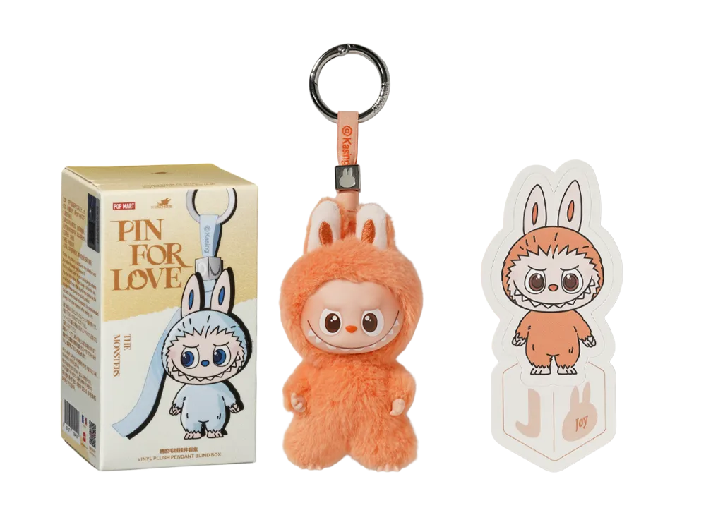 POP MART THE MONSTERS (LABUBU) Pin for Love Series-Vinyl Plush Pendant (A-M) J