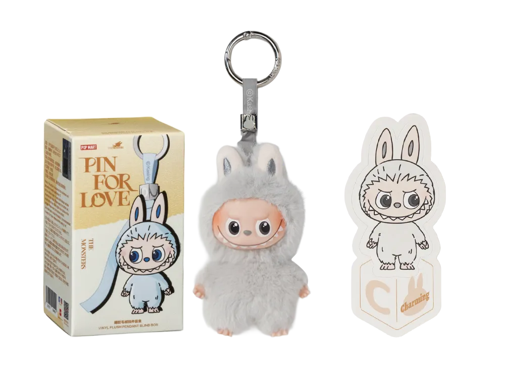 POP MART THE MONSTERS (LABUBU) Pin for Love Series-Vinyl Plush Pendant (A-M) C