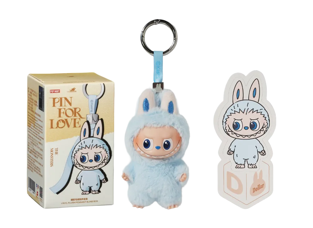 POP MART THE MONSTERS (LABUBU) Pin for Love Series-Vinyl Plush Pendant (A-M) D