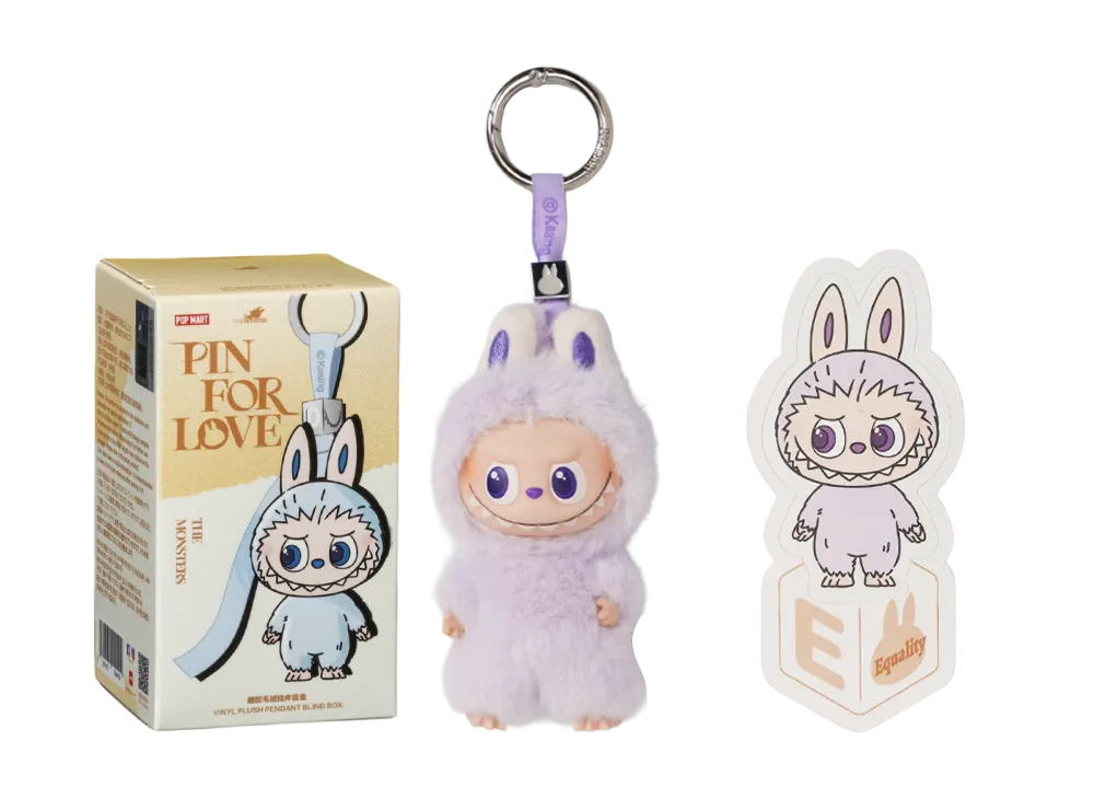POP MART THE MONSTERS (LABUBU) Pin for Love Series-Vinyl Plush Pendant (A-M) E