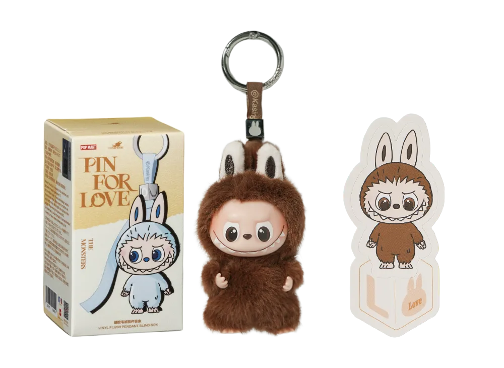 POP MART THE MONSTERS (LABUBU) Pin for Love Series-Vinyl Plush Pendant (A-M) L