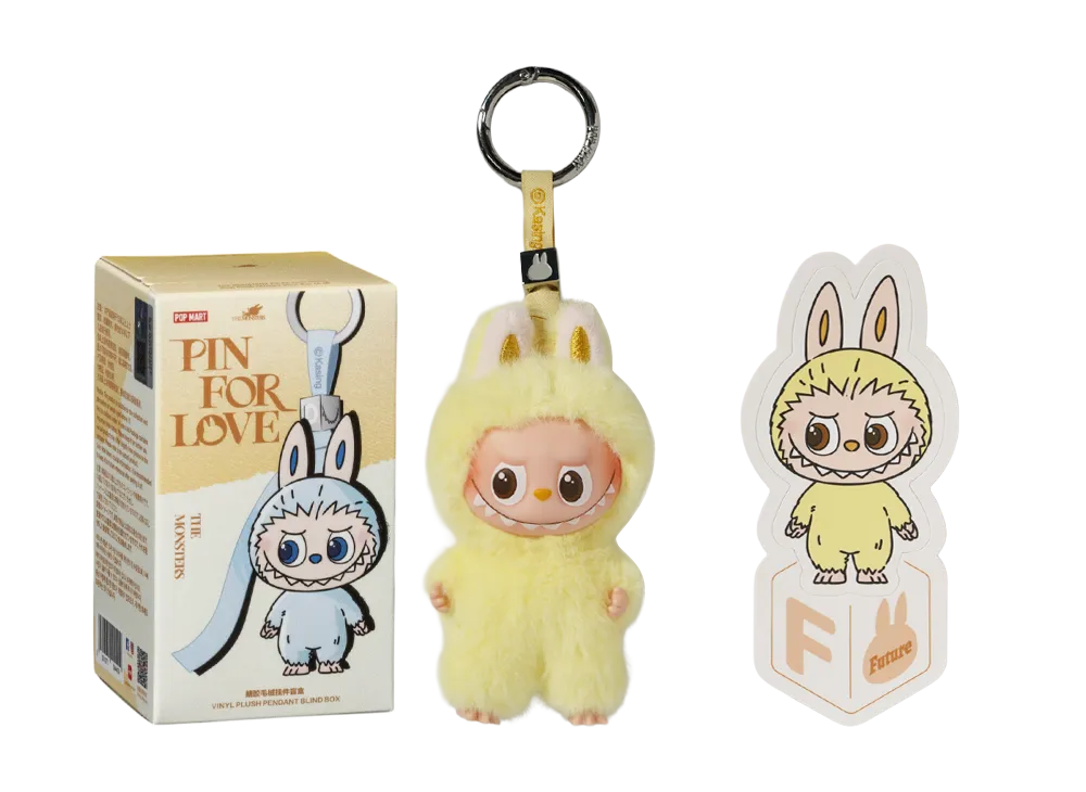 POP MART THE MONSTERS (LABUBU) Pin for Love Series-Vinyl Plush Pendant (A-M) F