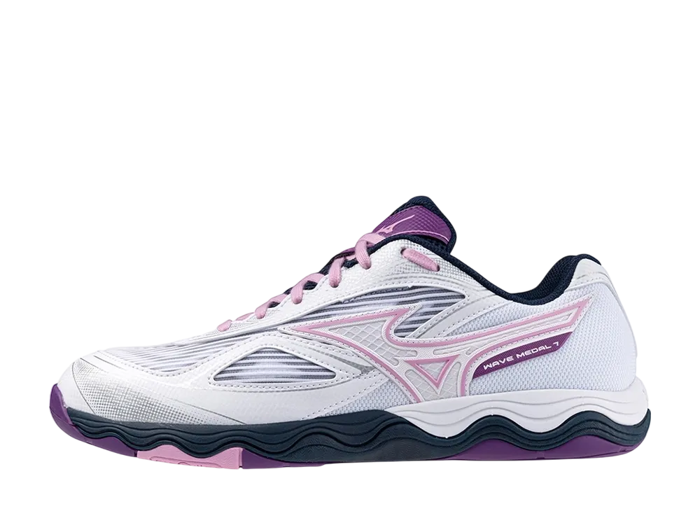 ミズノ ウエーブメダル7 "ホワイト/ピンク/パープル"