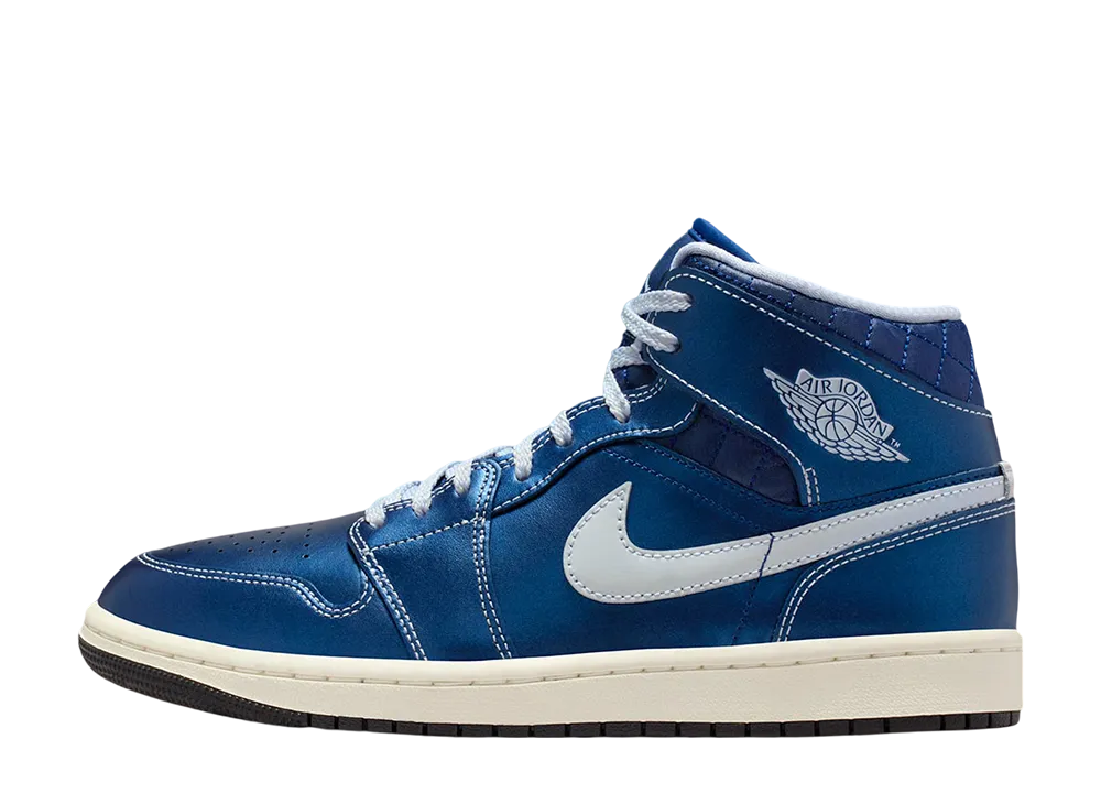 ナイキ エアジョーダン1 ミッド "メタリックブルー"