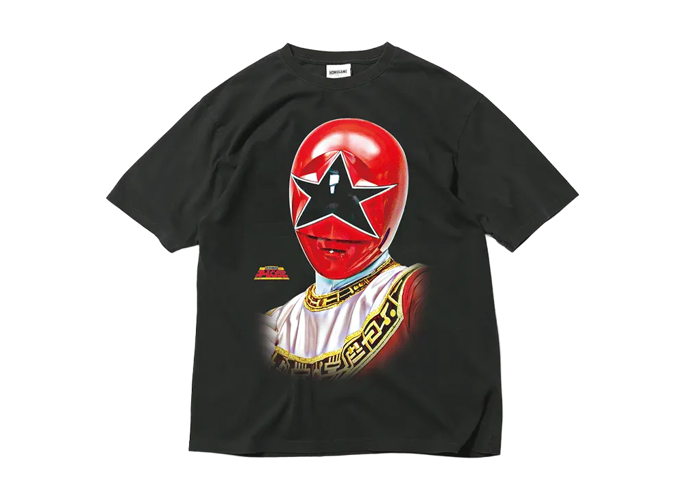 スーパー戦隊 x HOMEGAME \ 1995 オーレッド TEE "BLACK"