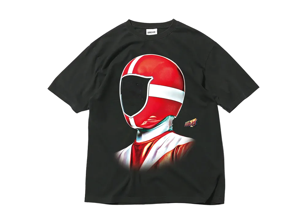 スーパー戦隊 x HOMEGAME \ 1999 ゴーレッド TEE "BLACK"