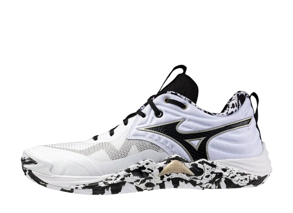 ミズノ ウエーブモーメンタム エリート "ホワイト/ブラック/ゴールド"