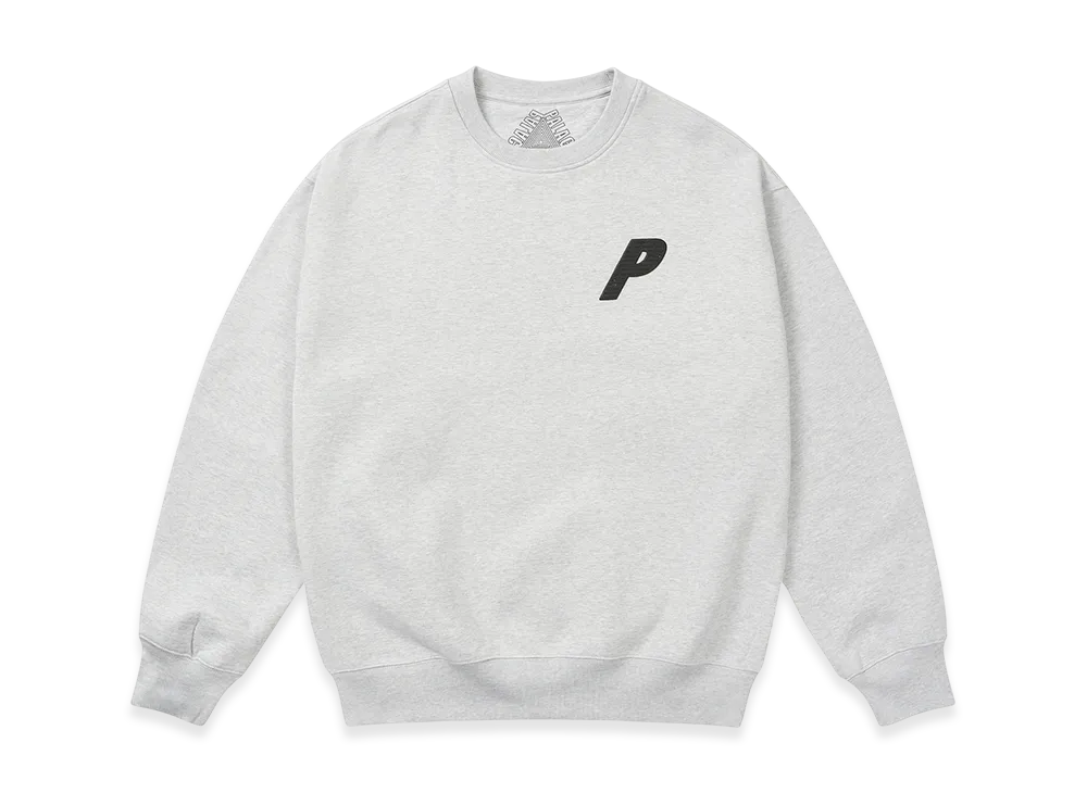 PALACE P3 Chain Puff Crew "Grey Marl"