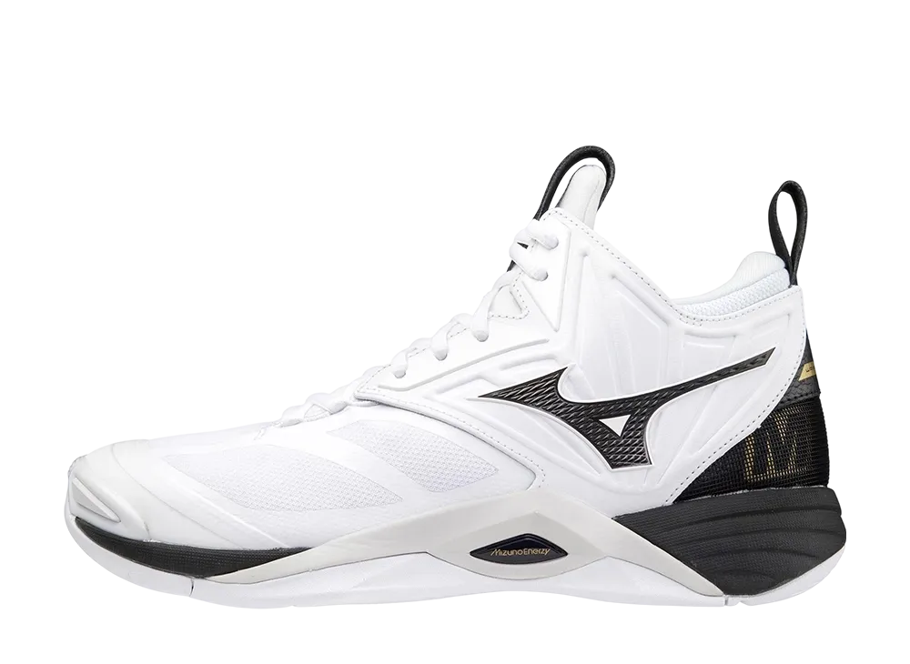 Mizuno Wave Momentum 2 Mid "White/Black/Gold"
