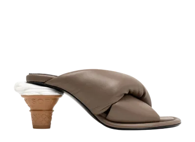 Maison MIHARA YASUHIRO Women's Soft Serve Heel Puffer Sandals "Gray"