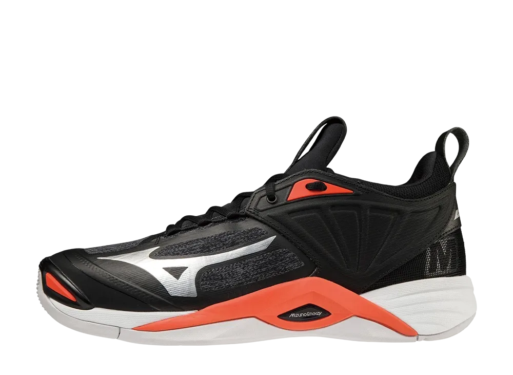 ミズノ ウエーブモーメンタム2 "ブラック/シルバー/オレンジ"