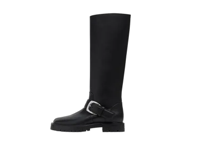 Maison Margiela Women's Tabi Country Knee-High Boots "Black"