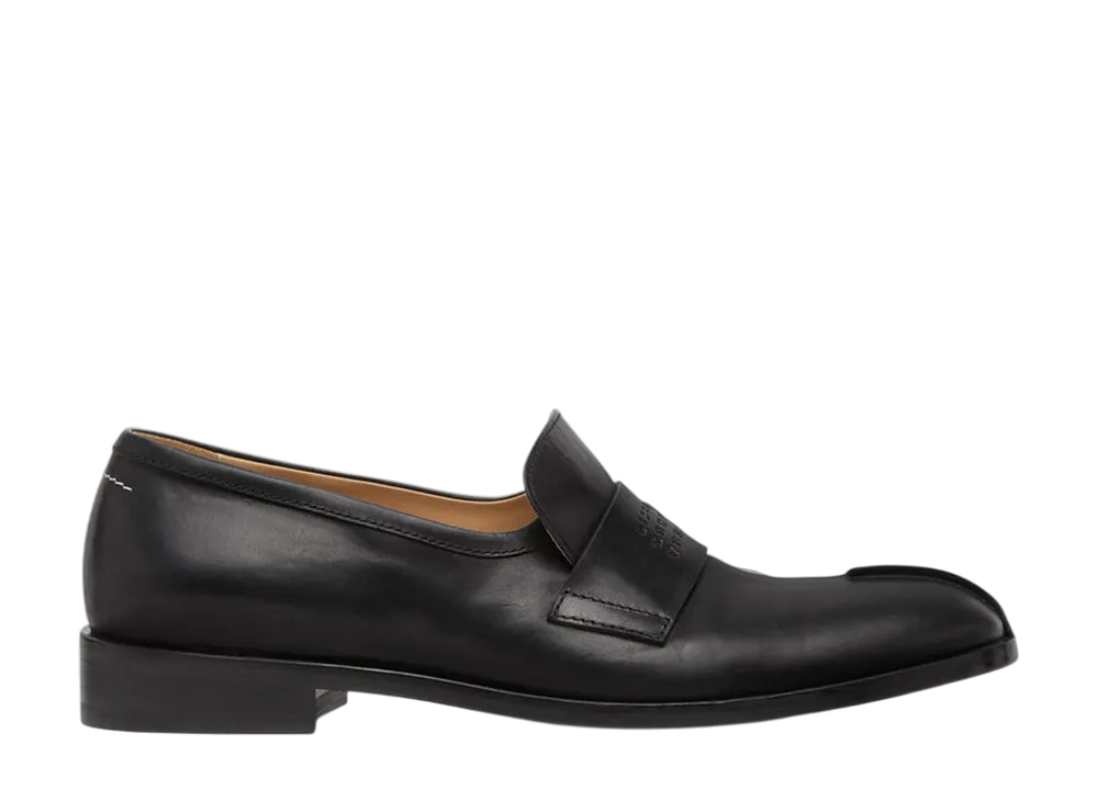 MM6メゾンマルジェラ ニュークラシックステッチ モカシン "ブラック"