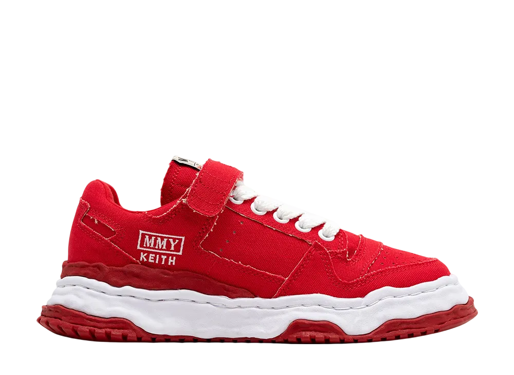 メゾンミハラヤスヒロ キース オリジナルソールキャンバスローカットスニーカー "レッド" (A15FW740)