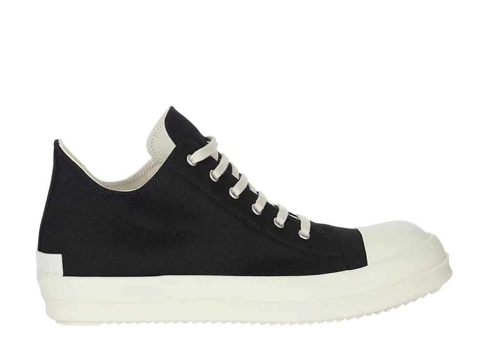 Rick Owens DRKSHDW FW24 Porterville Low Sneaks "Black/Milk/Milk"