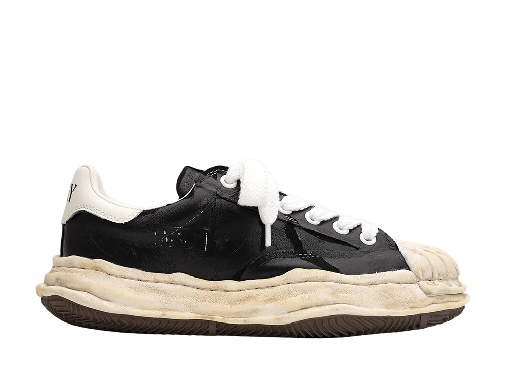 メゾンミハラヤスヒロ ブレイキー OG ソール フィルム アタッチド キャンバス ロートップ スニーカー "ブラック" (A15FW727)