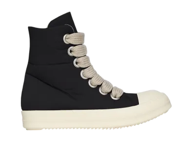 Rick Owens DRKSHDW SS25 Hollywood Jumbolace Puffer Sneaks "Black/Milk/Milk"
