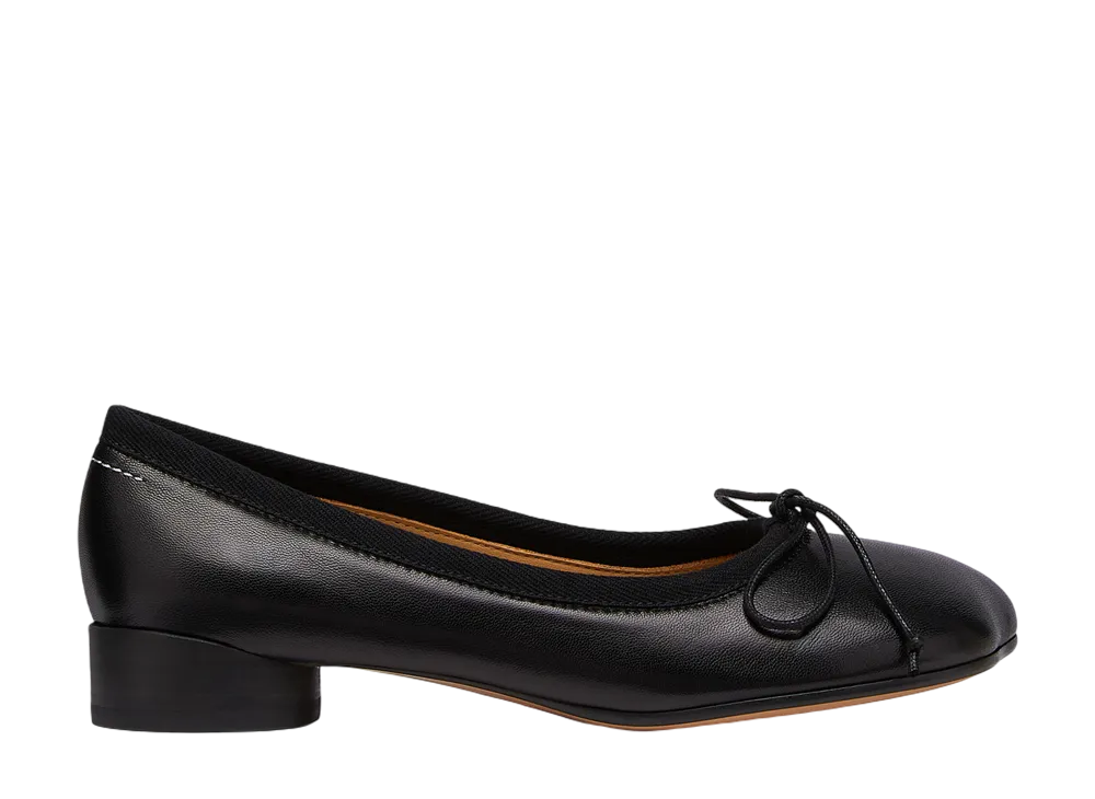 MM6メゾンマルジェラ ウィメンズ アナトミック クラシック バレエ フラット "ブラック"