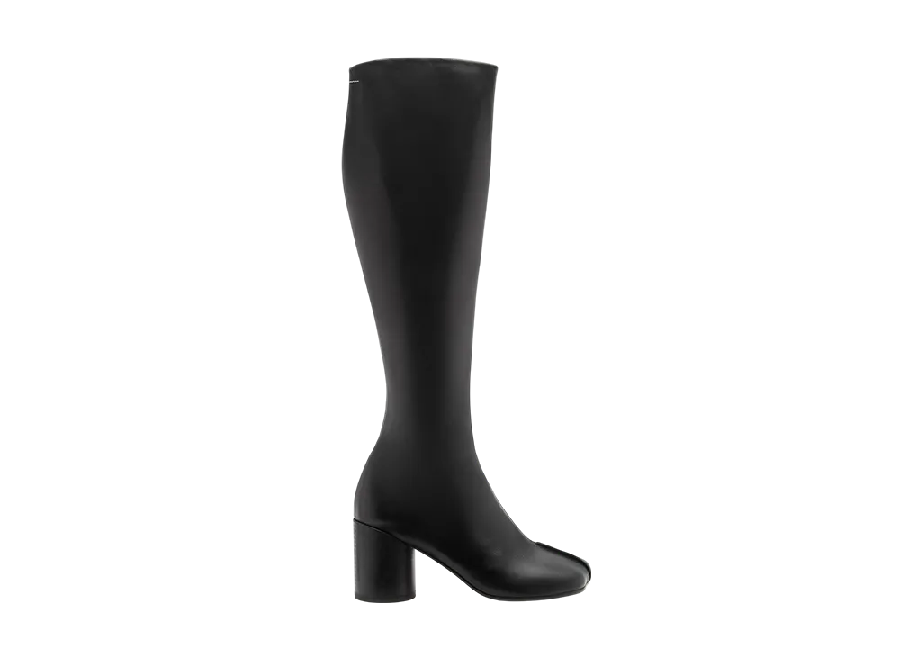 MM6 Maison Margiela Women's Anatomic Stitch Leather Boots "Black"