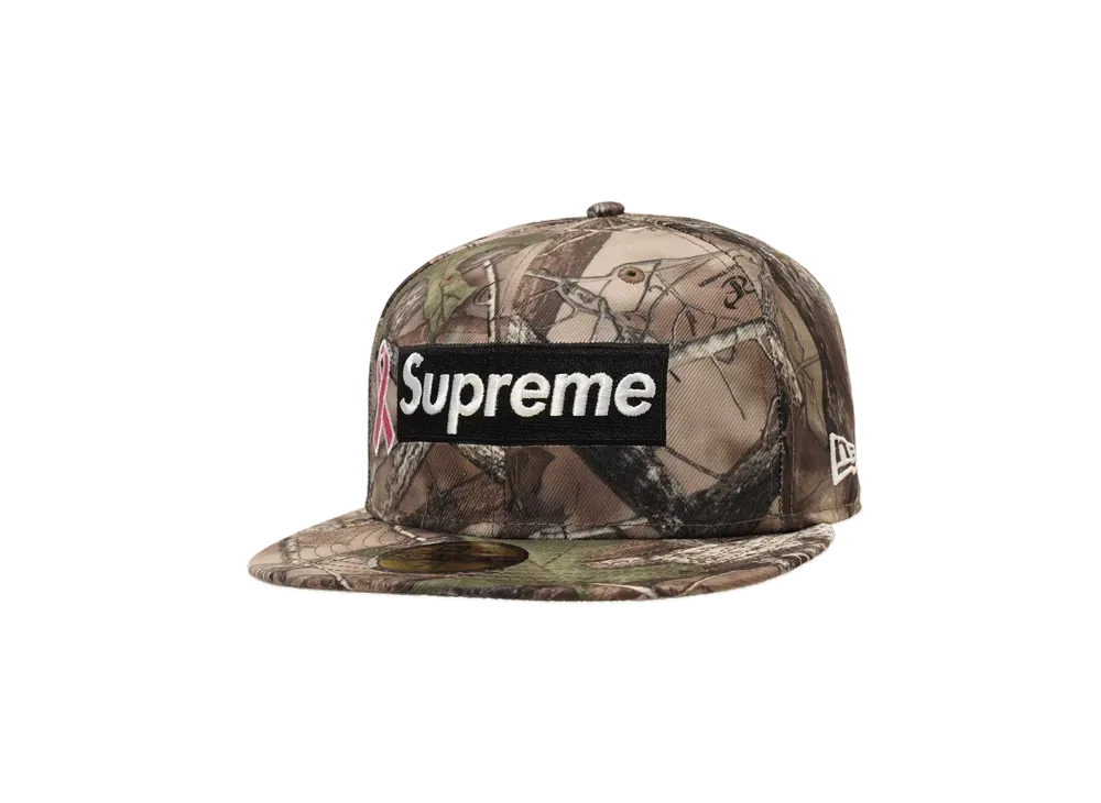 Supreme Breast Cancer Awareness Box Logo New Era "TrueTimber HTC Fall Camo"