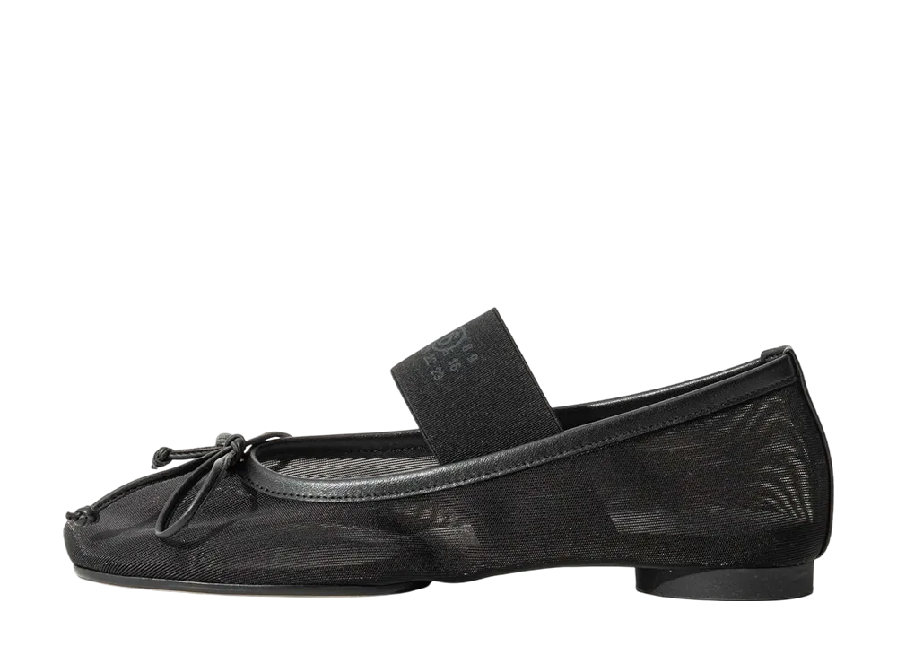 MM6 Maison Margiela Women's Anatomic Numeric Ballerina "Black"