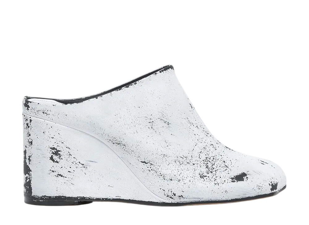 MM6 Maison Margiela Women's Painted Anatomic Slipper "Black/White"