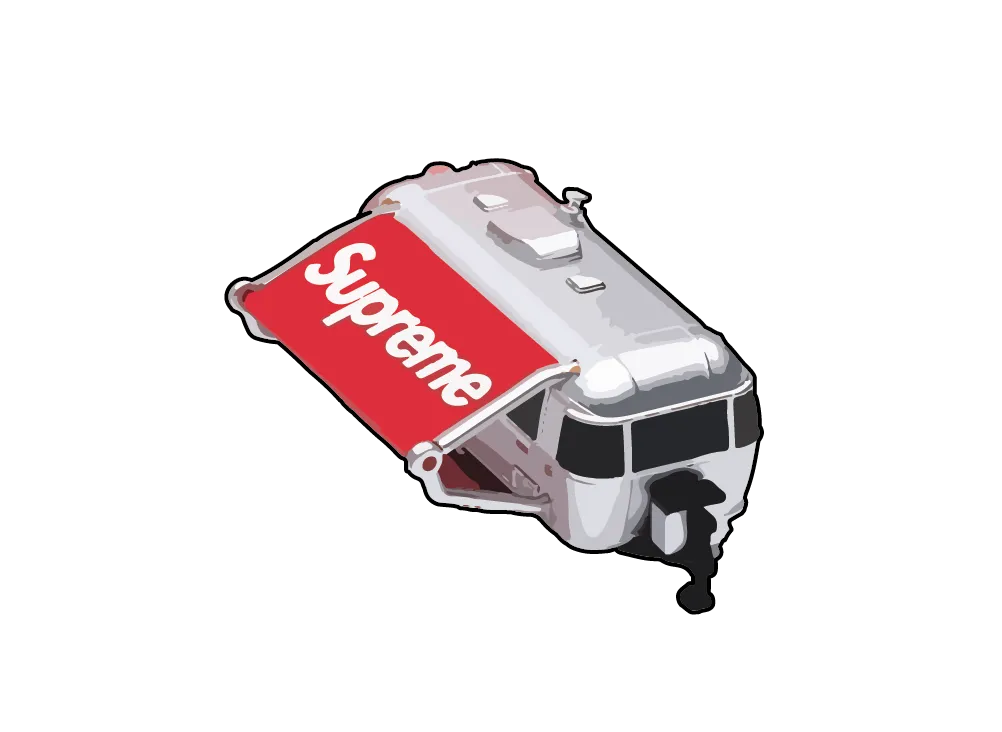 Supreme Bandai Gashapon Machine / Airstream Travel Trailer "Silver"