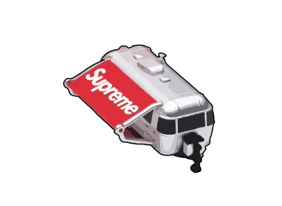 Supreme Bandai Gashapon Machine / Airstream Travel Trailer "Silver"