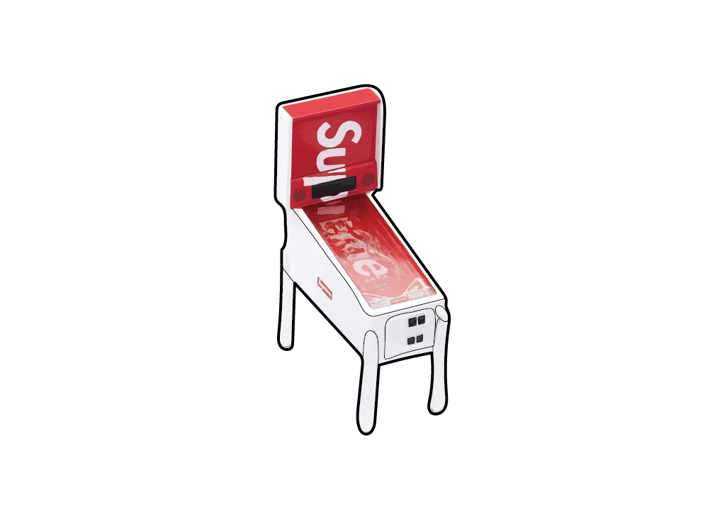 Supreme Bandai Gashapon Machine / Stern Pinball Machine "White"