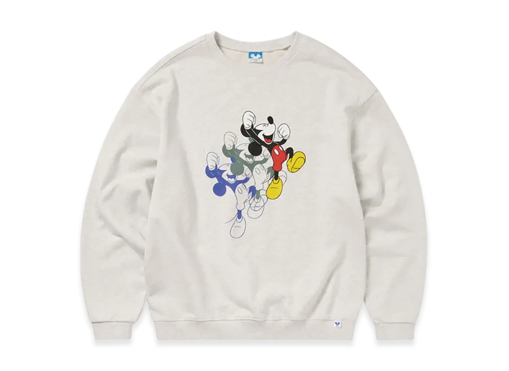 thisisneverthat x Disney Mickey Bounce Crewneck "Light Heather Grey"