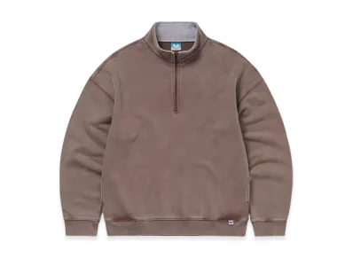 thisisneverthat x Disney Mickey Frame Half Zip Sweatshirt "Brown"