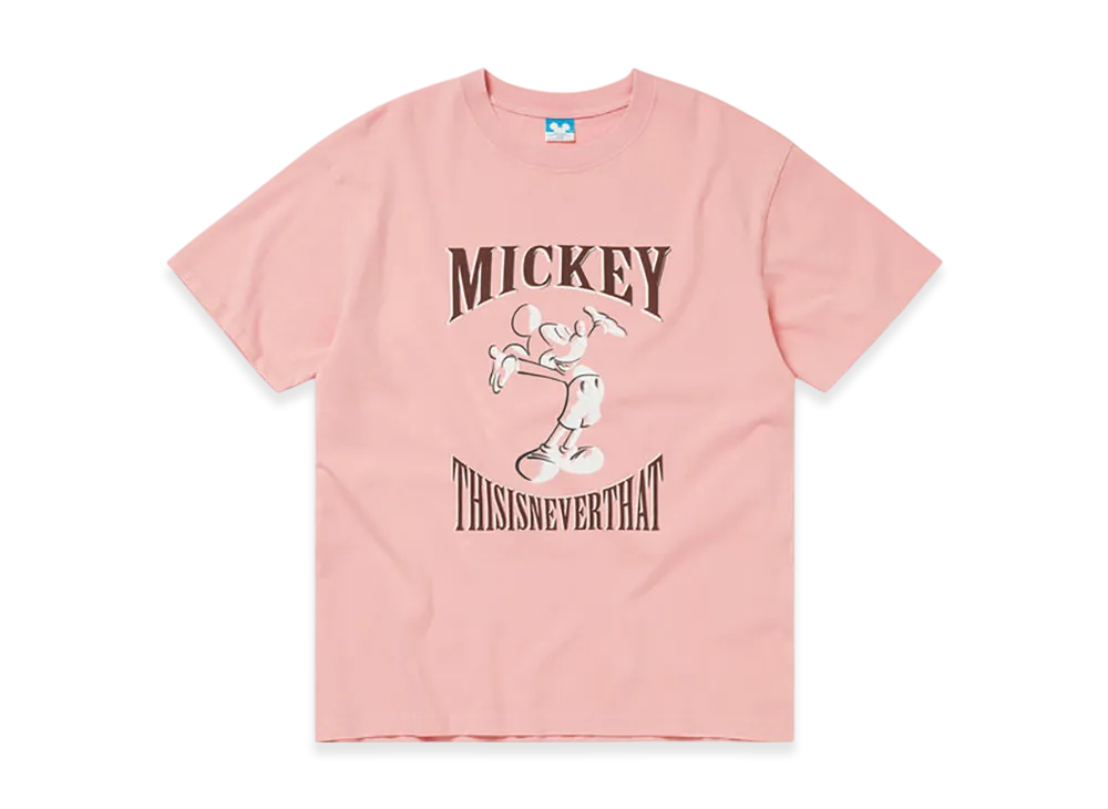 thisisneverthat x Disney Mickey Open Arms Tee "Pink"