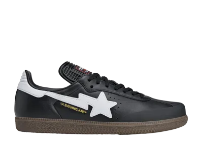 A BATHING APE × adidas Samba "Core Black/Cloud White/Gum"