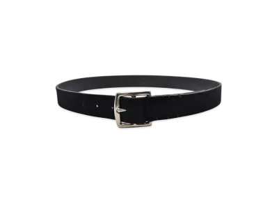 MINEDENIM Suede Leather Belt "Black"